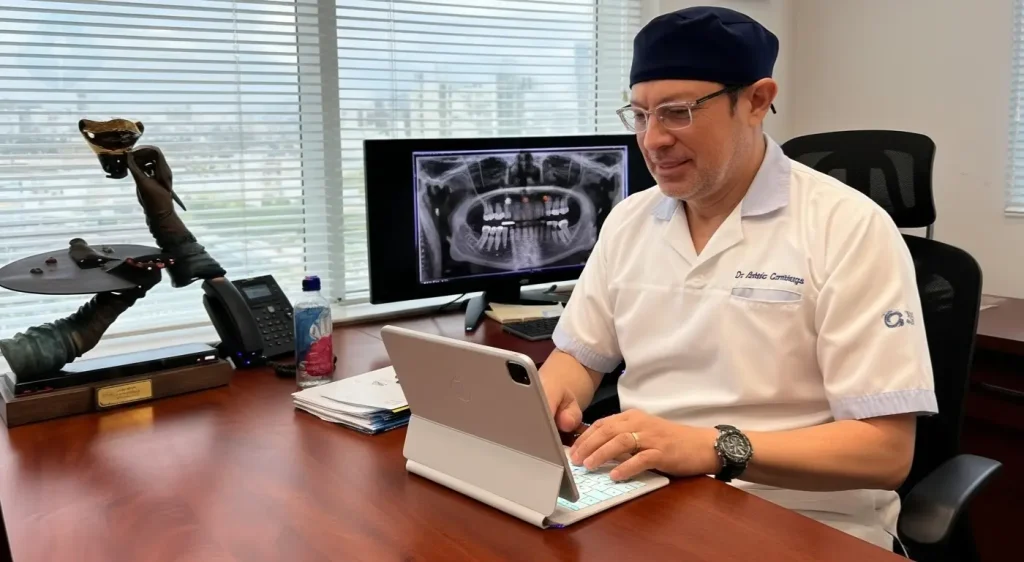 Portrait of Dr. Aristo Carranza, the international cosmetic dentistry expert for dental implants in Westfield.