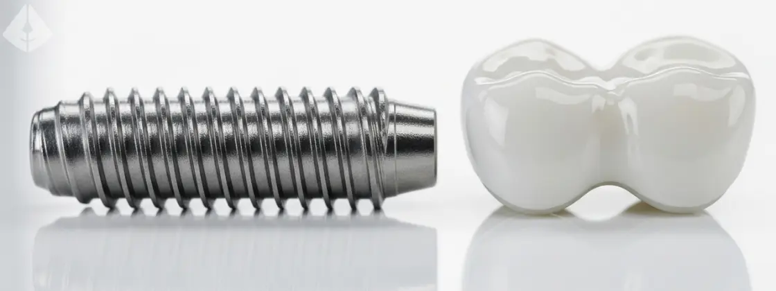 Close up of dental implant components illustrating Dental Implant Cost Westfield quality