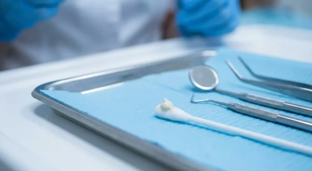 Sterile dental tools used for dry socket treatment application